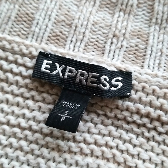 S - Beige Long Cardigan - Express - Picture 3 of 4